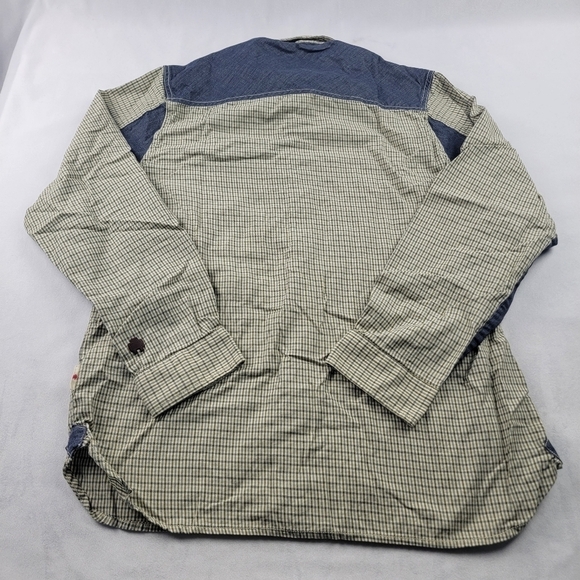 Vintage Marshall Artist Modern tailoring 2001 plaid denim and leather button dow - Picture 6 of 9